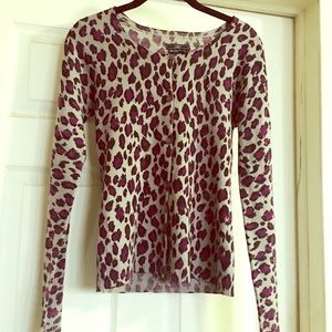 “Orchid” purple cheetah animal print cardigan